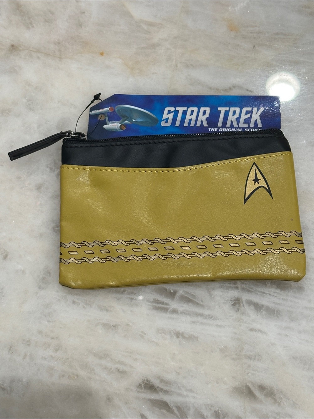 Men's Star Trek Captain’s Uniform Yellow Zip Pouch Wallet